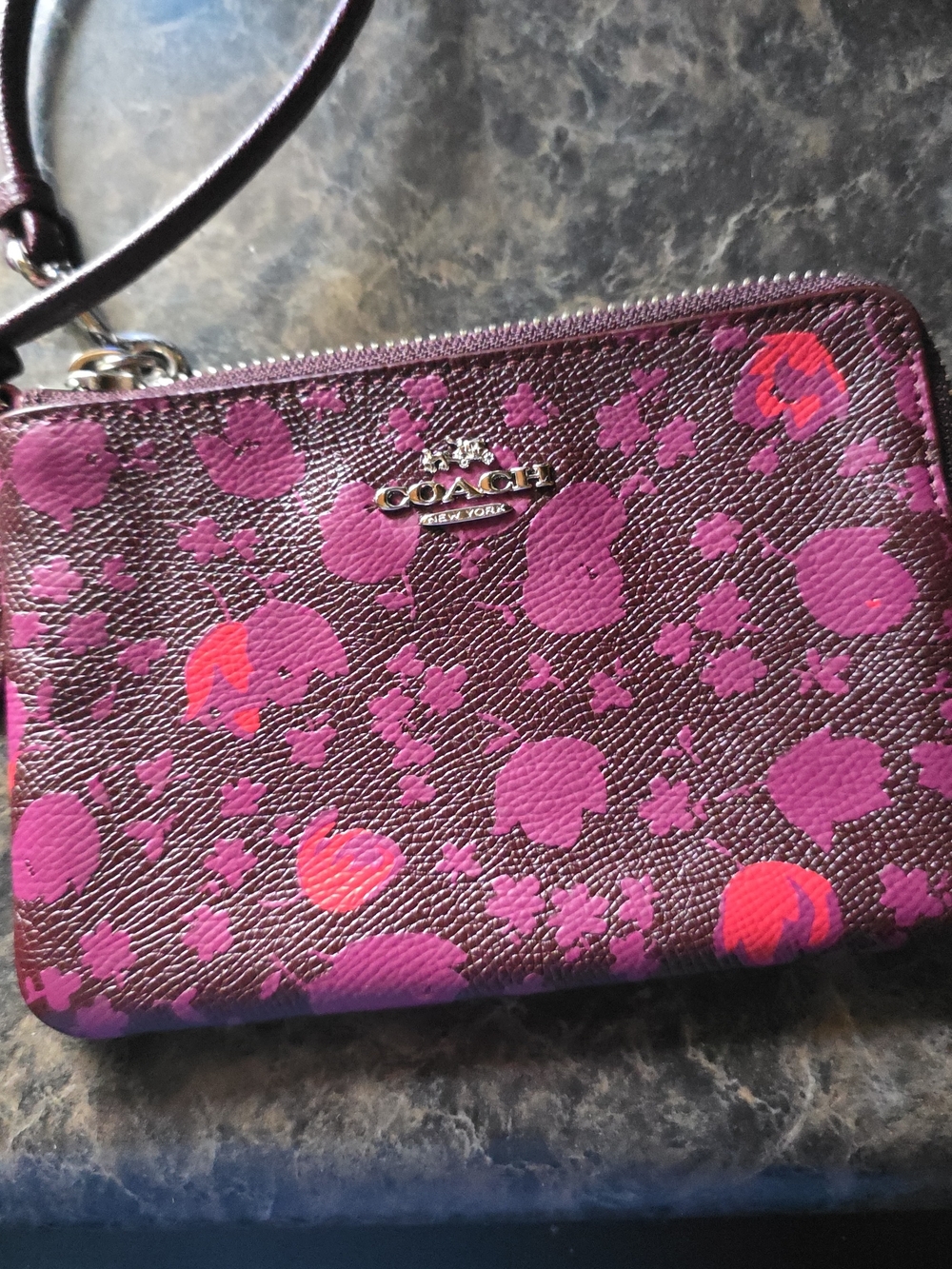 Coach "Prairie Calico" Floral Print  Wristlet